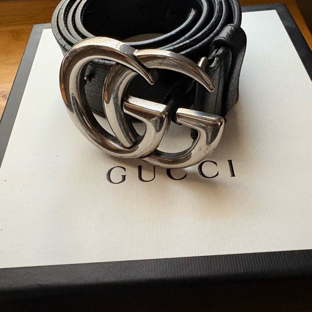 Gucci Black and Silver Designer Handbag with Quilted Texture